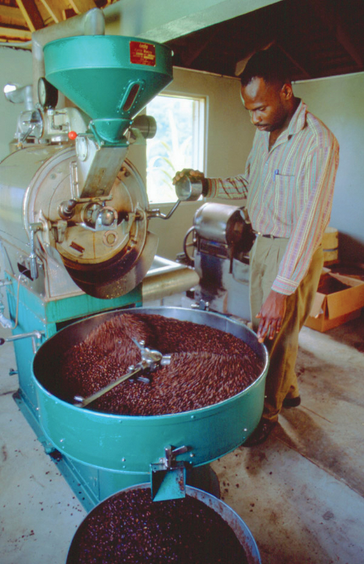 image title: Roasting coffee beans